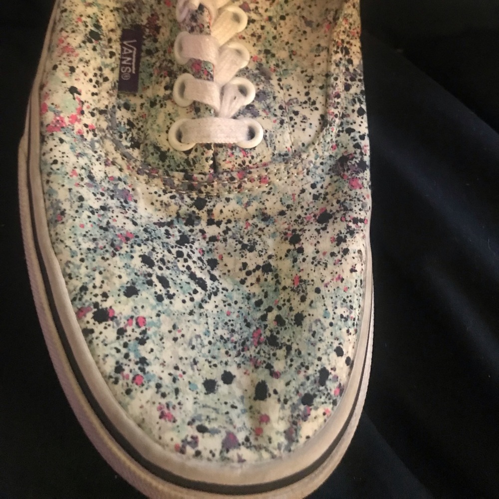 Multi Colored/ Splatter Painted Vans - image 2